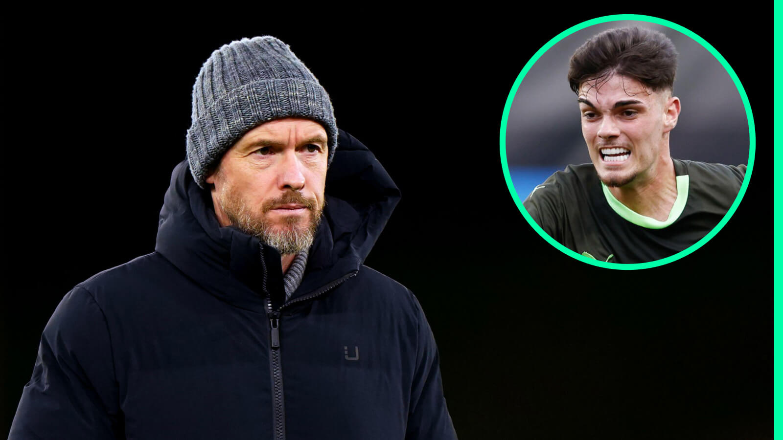 Man Utd boss Erik ten Hag, Miguel Gutierrez