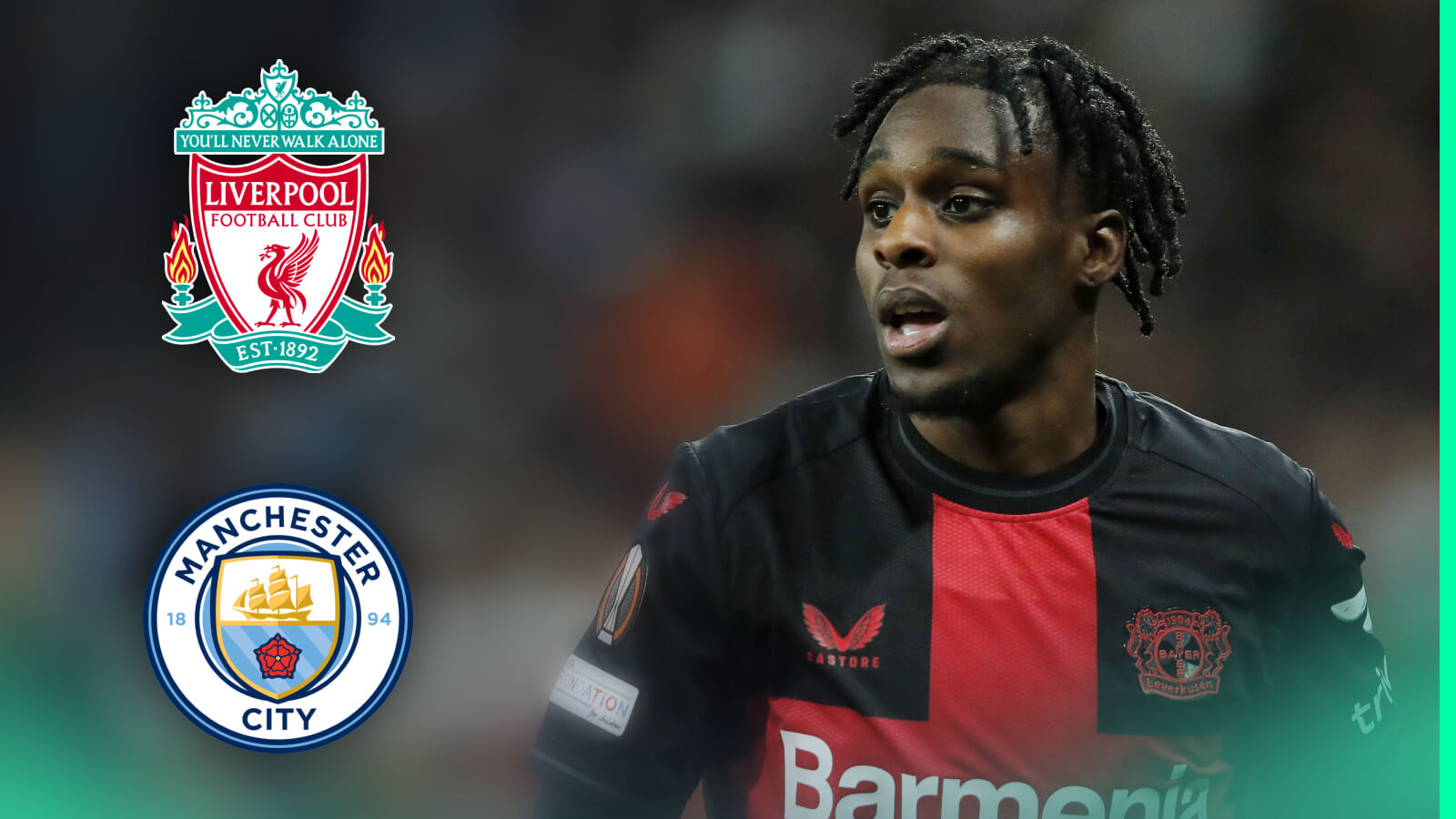 Liverpool and Man City have been battling to sign Bayer Leverkusen star Jeremie Frimpong