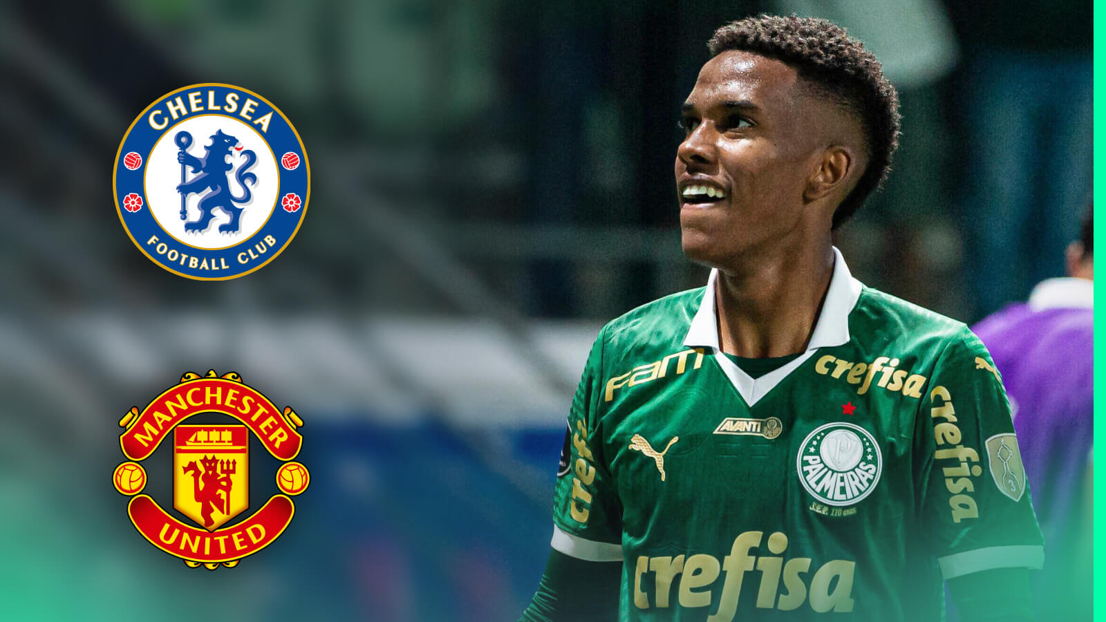Chelsea and Man Utd are both interested in Palmeiras star Estevao Willian