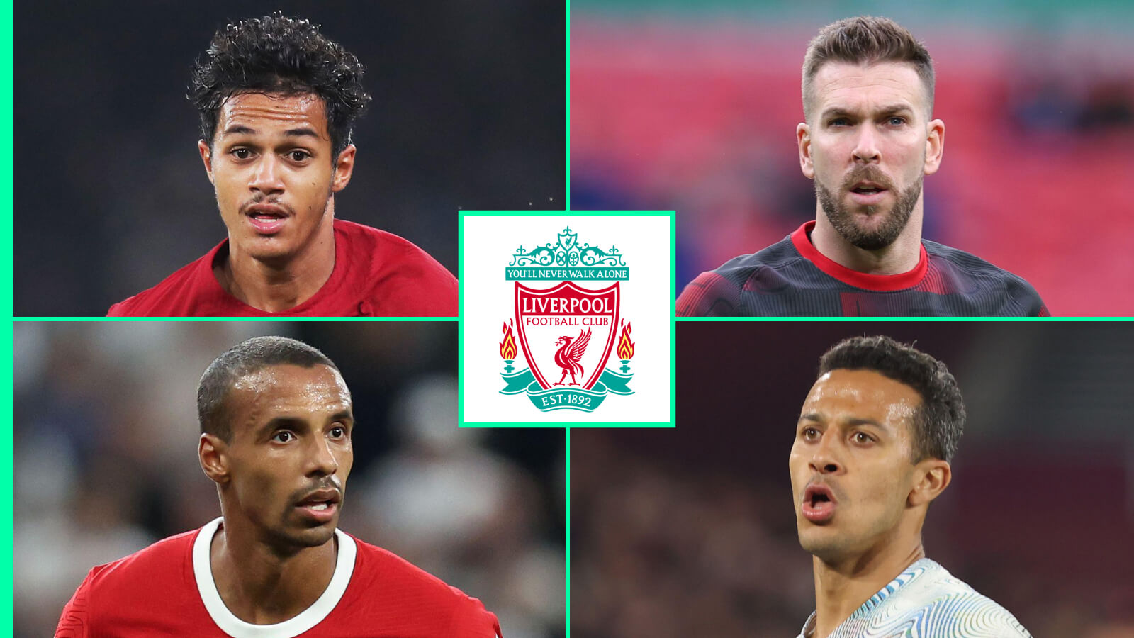 Liverpool stars Fabio Carvalho, Adrian, Joel Matip and Thiago Alcantara