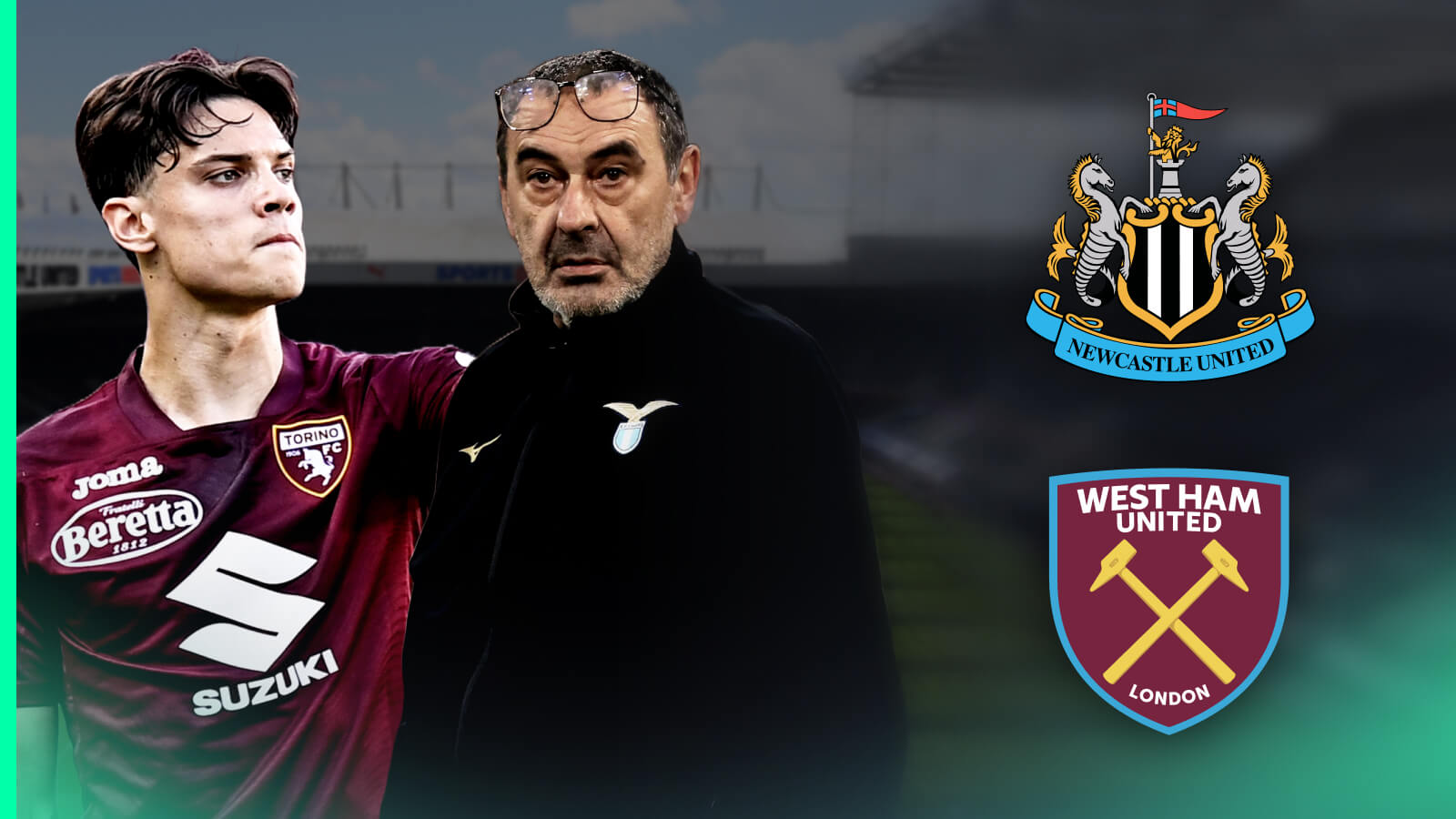 Samuele Ricci and Maurizio Sarri could both join West Ham or Newcastle