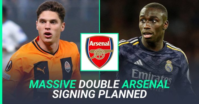 Shakhtar midfielder Georgiy Sudakov and Real Madrid full-back Ferland Mendy are summer targets for Arsenal