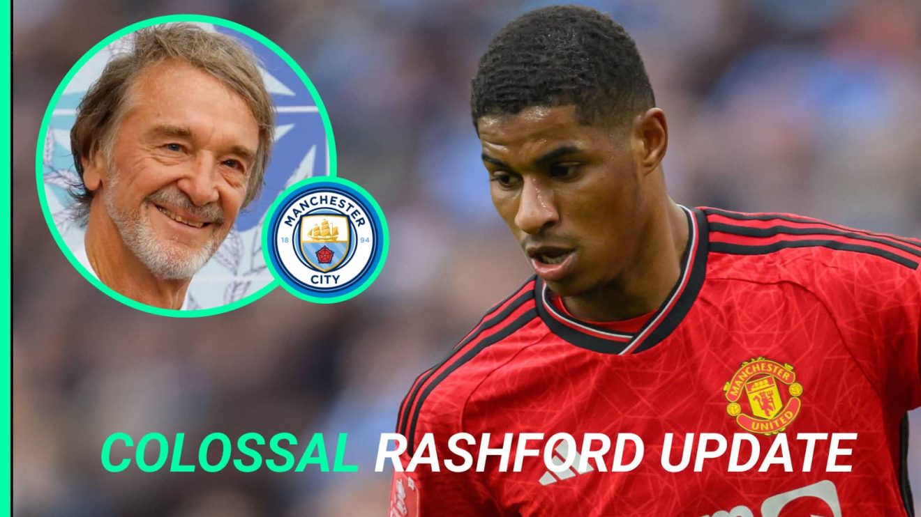 Marcus Rashford has been linked with a move to Man City and, inset, Man Utd minority shareholder Sir Jim Ratcliffe