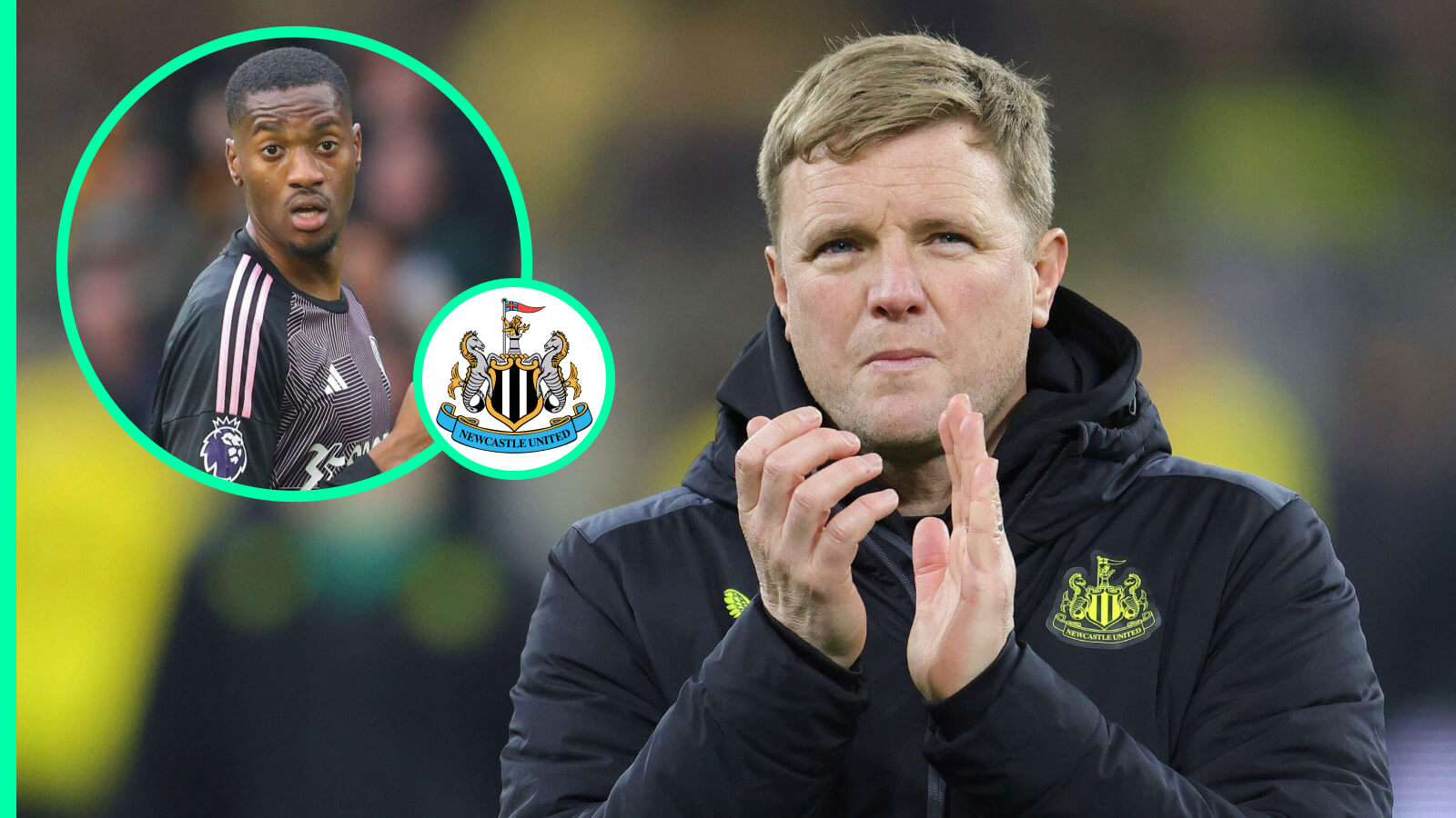 Eddie Howe and Tosin Adarabioyo, Newcastle