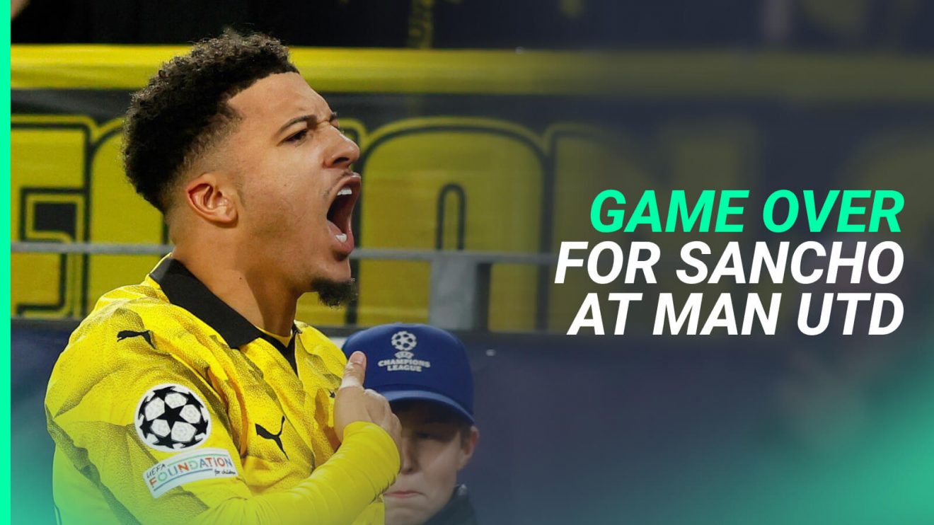 Man Utd winger Jadon Sancho during his loan spell with Borussia Dortmund