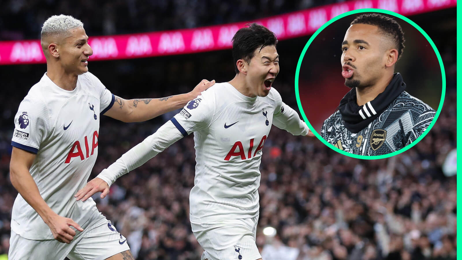 Richarlison, Son Heung-min and Gabriel Jesus