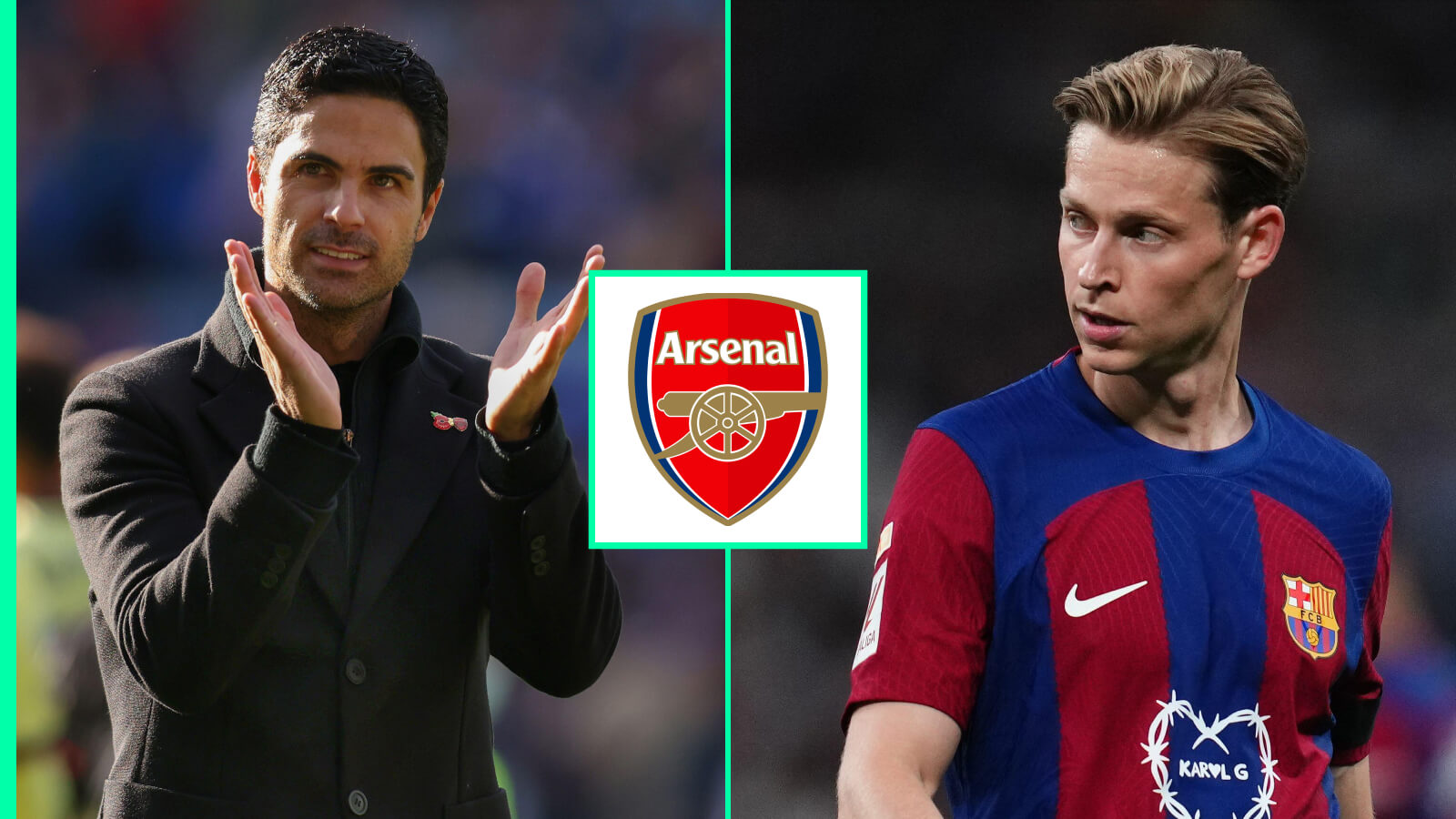 Mikel Arteta and Frenkie de Jong, Arsenal