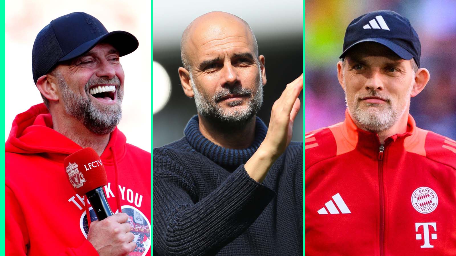 Jurgen Klopp, Pep Guardiola, Thomas Tuchel