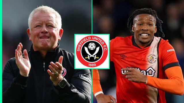 Chris Wilder and Gabriel Osho, Sheffield United