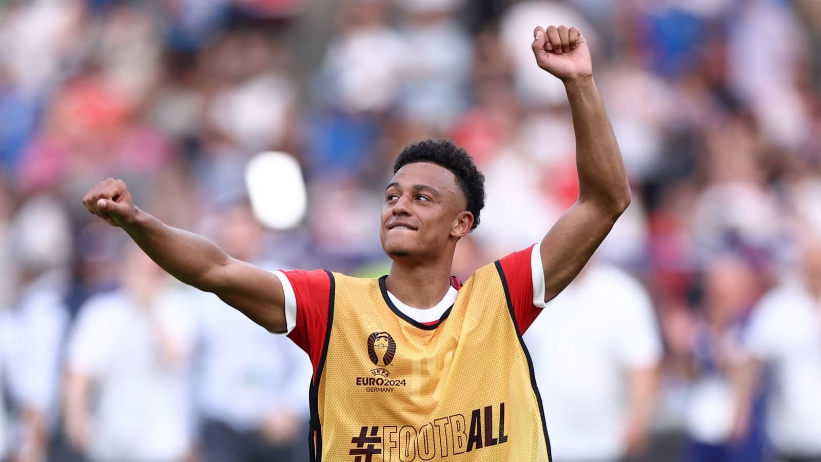 Dan Ndoye celebrates Switzerland win at Euro 2024