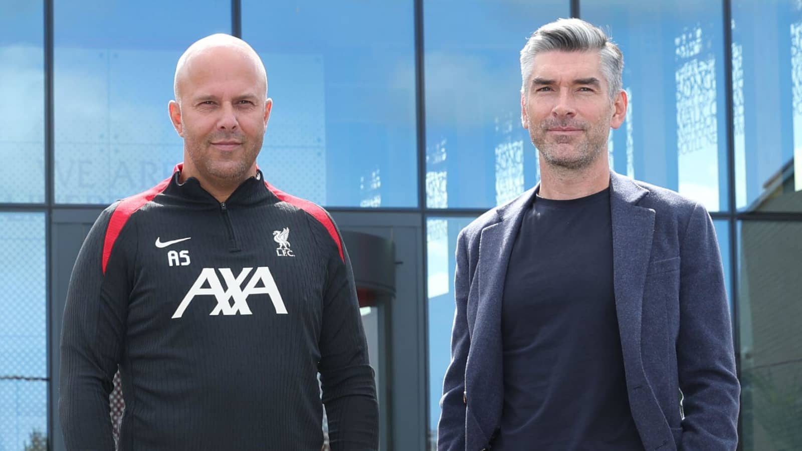 Liverpool manager Arne Slot, sporting director Richard Hughes