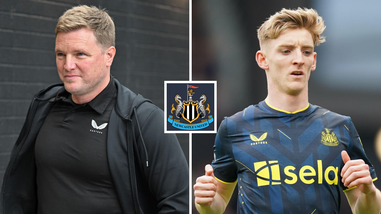 Eddie Howe and Newcastle ace Anthony Gordon