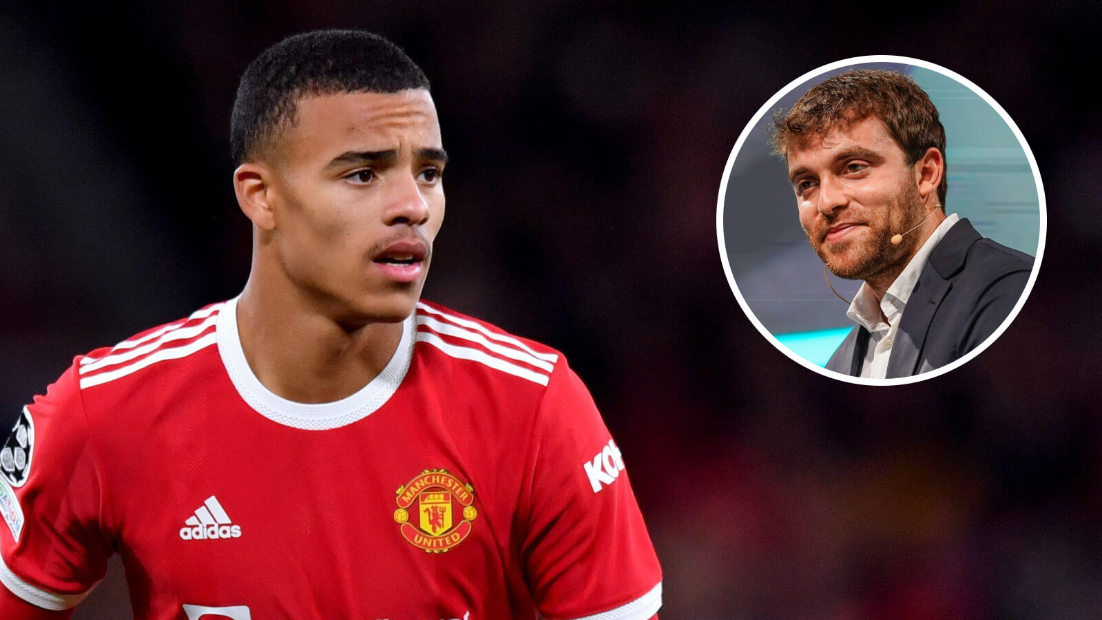 Man Utd winger Mason Greenwood and Fabrizio Romano