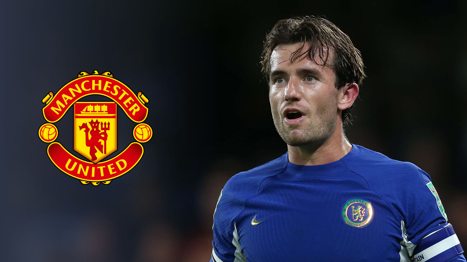 Chelsea left-back Ben Chilwell, Man Utd badge