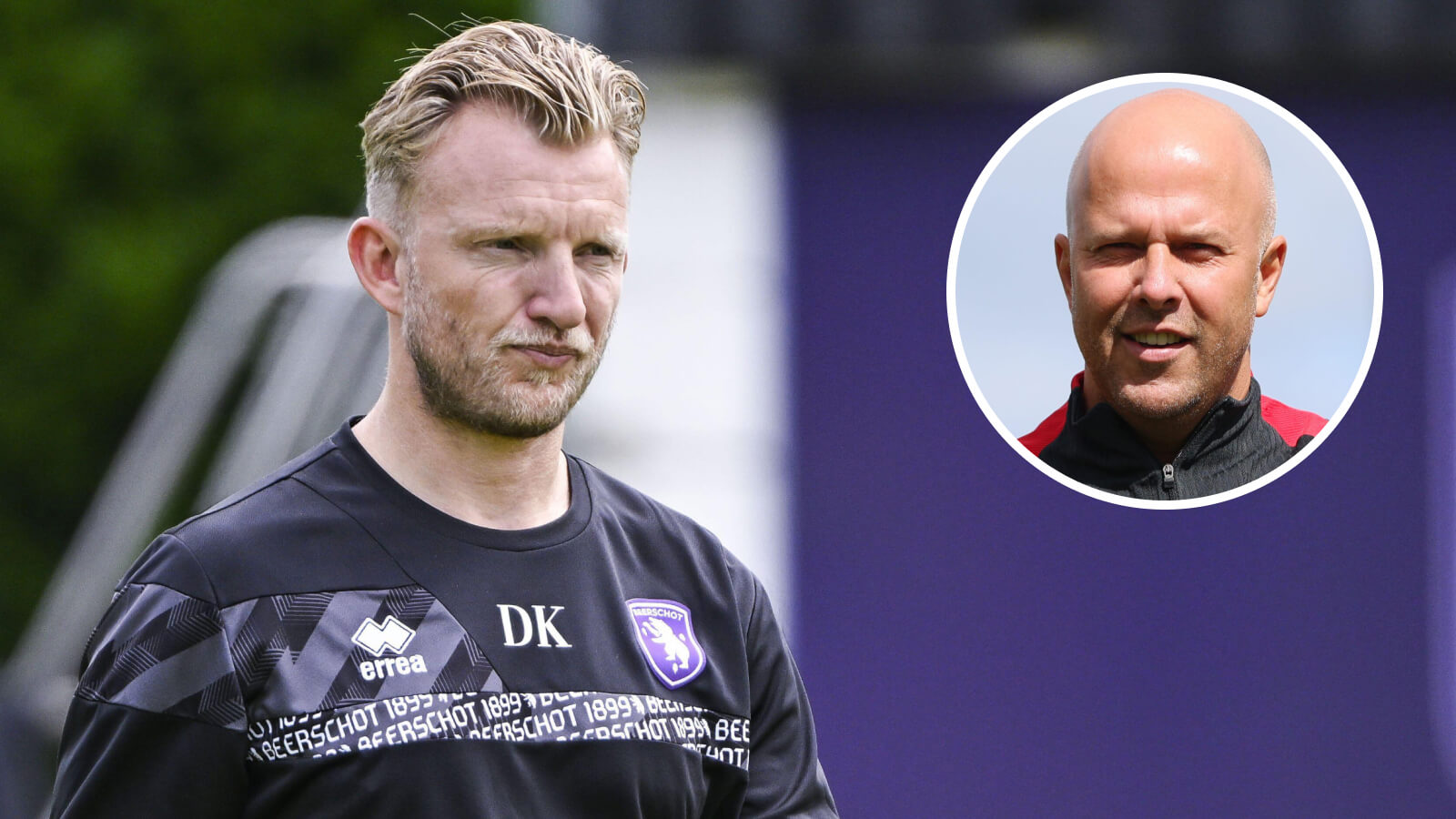 Dirk Kuyt and Liverpool head coach Arne Slot