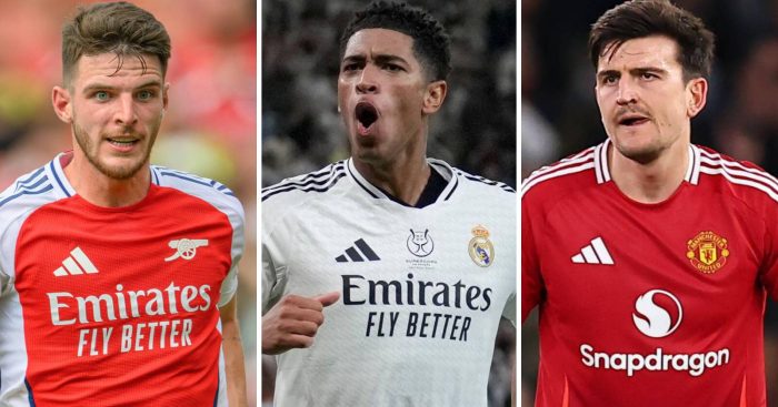 Declan Rice, Jude Bellingham and Harry Maguire
