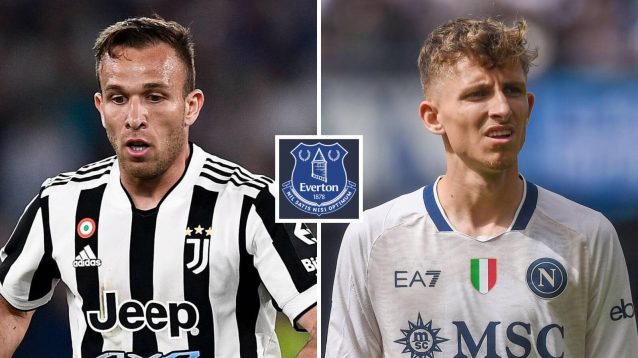 Everton have been heavily linked with Juventus midfielder Arthur Melo and are interested in Napoli winger Jesper Lindstrom