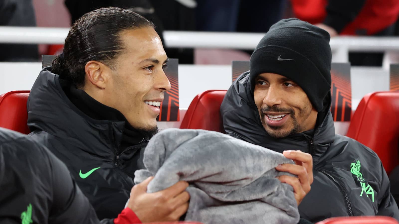 Liverpool centre-back Virgil van Dijk, former Reds defender Joel Matip