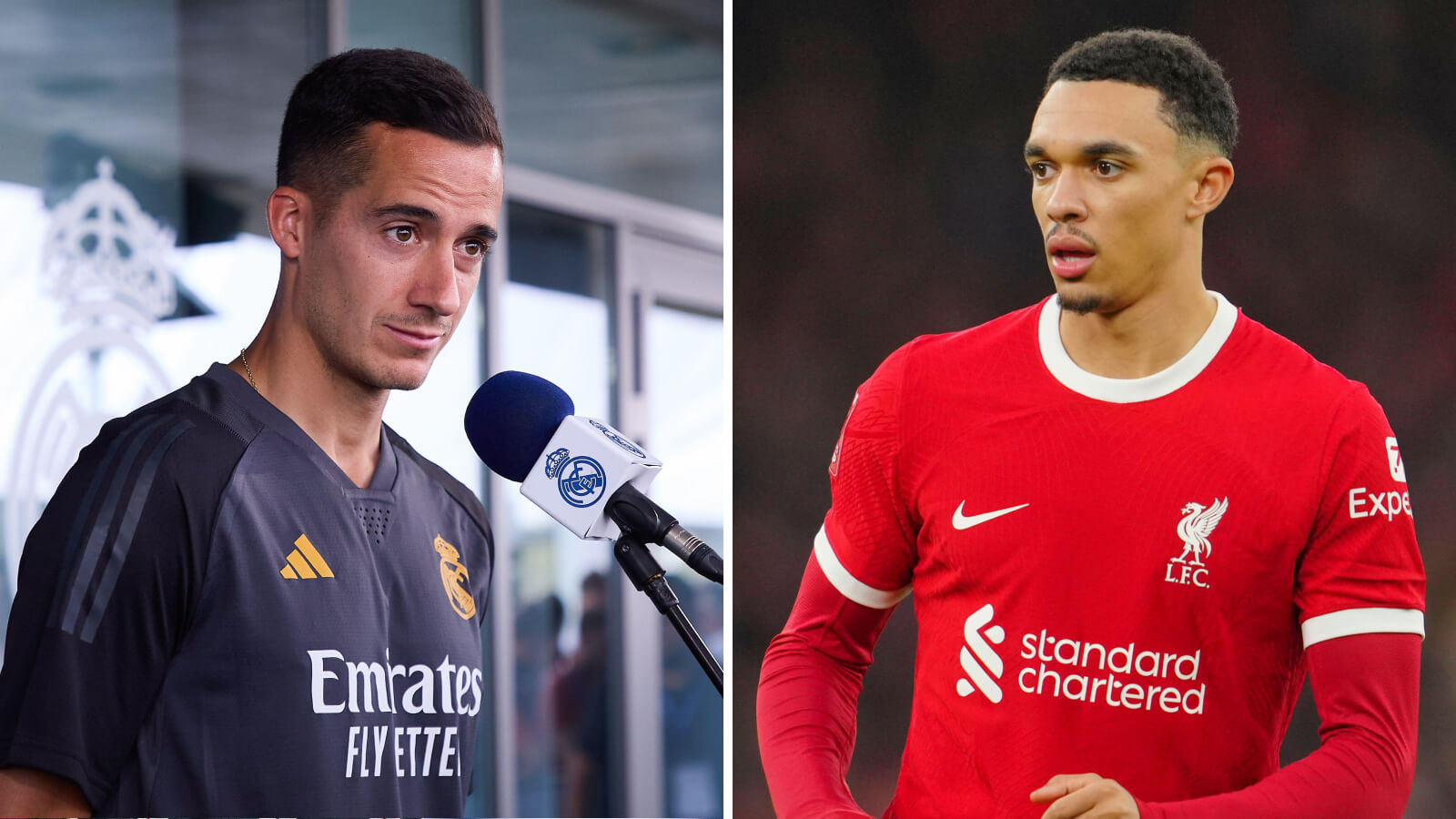 Real Madrid star Lucas Vazquez, Liverpool defender Trent Alexander-Arnold