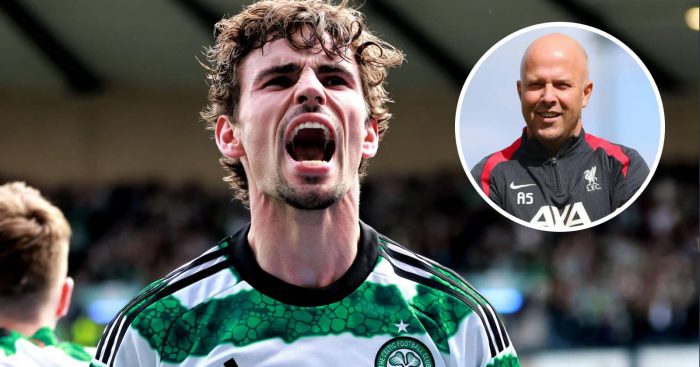 Arne Slot is considering a move for Celtic midfielder Matt O'Riley to Liverpool