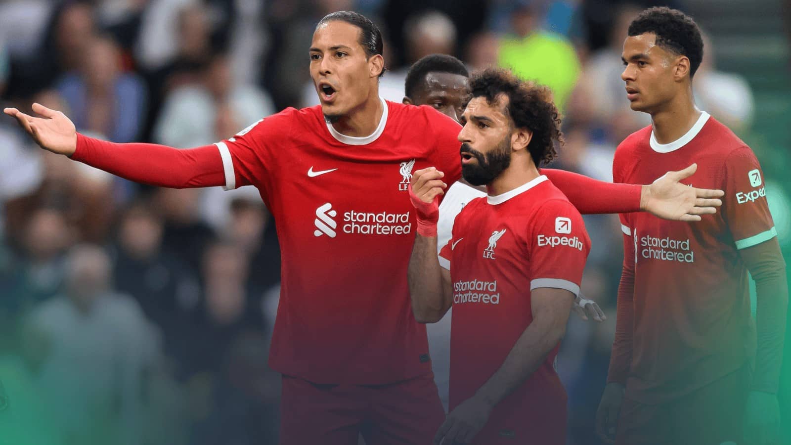Virgil van Dijk, Mo Salah and Cody Gakpo