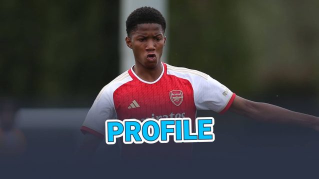 Chido Obi-Martin playing for Arsenal's academy