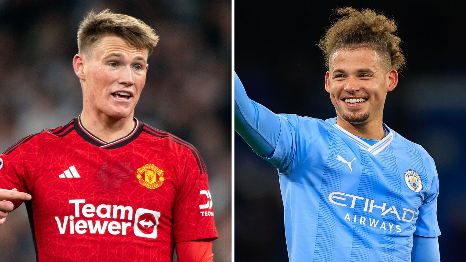 Man Utd midfielder Scott McTominay, Man City midfielder Kalvin Phillips