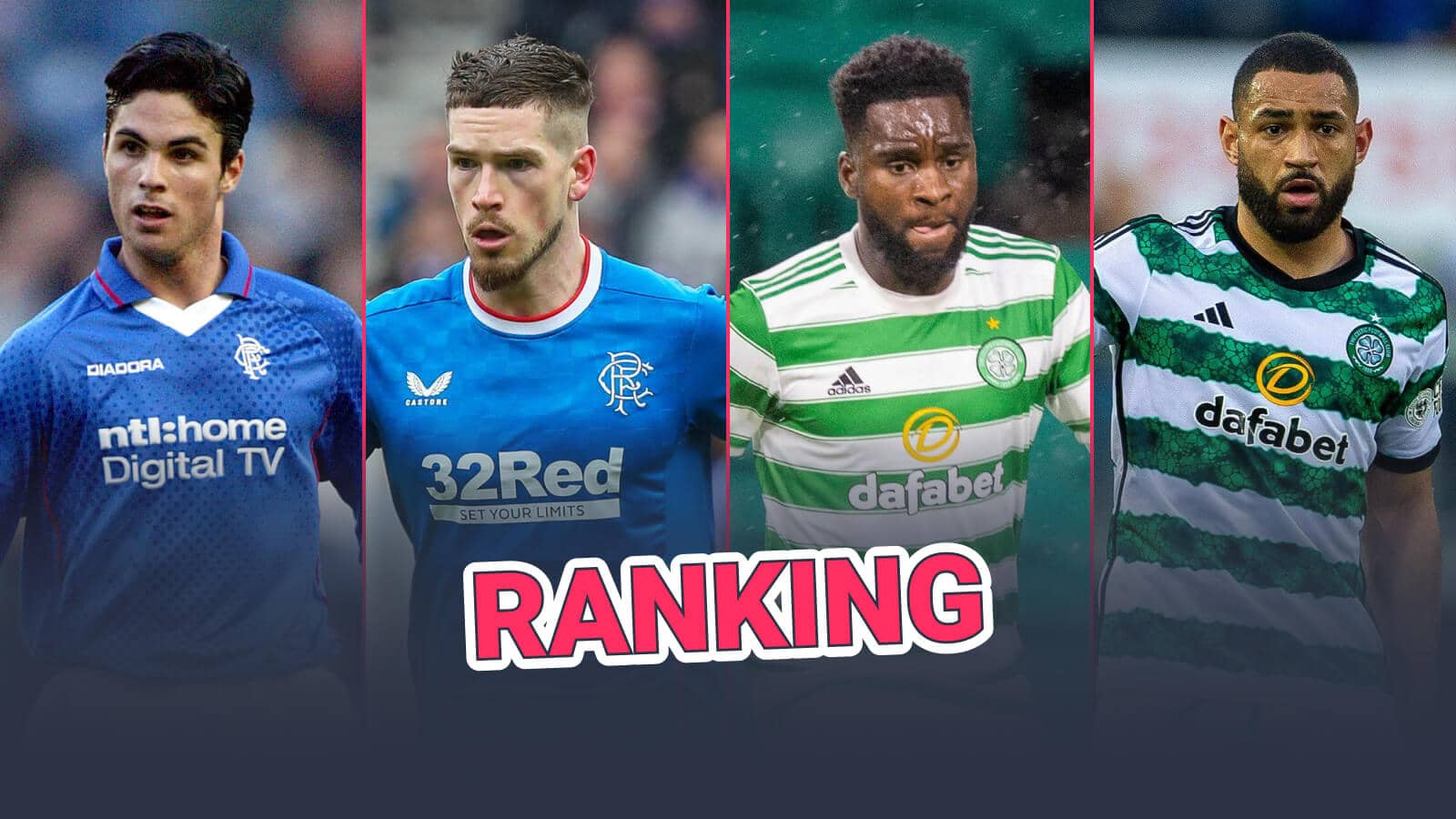 Mikel Arteta, Ryan Kent, Odsonne Edouard and Cameron Carter-Vickers