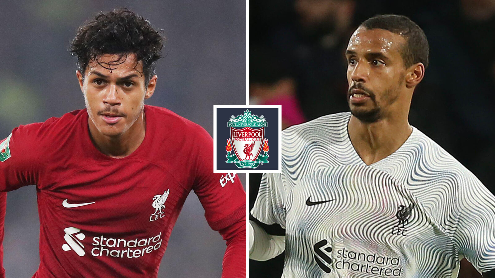 Fabio Carvalho and Joel Matip, Liverpool