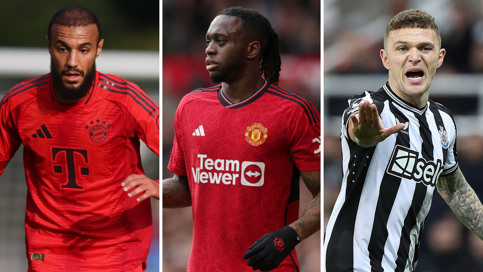 Bayern Munich right-back Noussair Mazraoui, Man Utd right-back Aaron Wan-Bissaka, Newcastle right-back Kieran Trippier