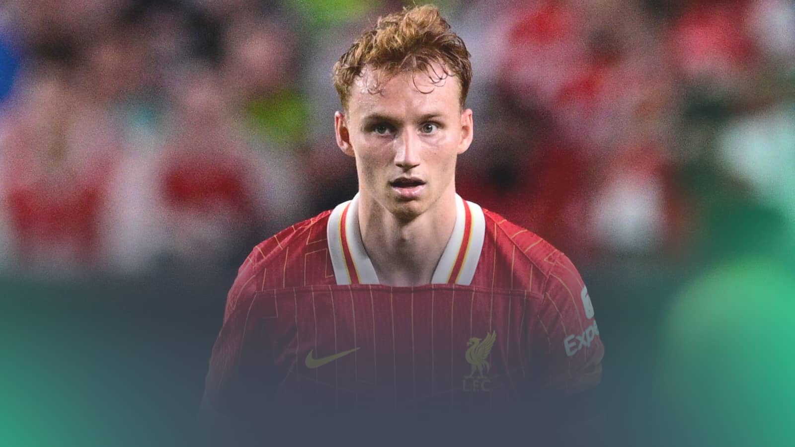 Sepp van den Berg in action in Liverpool's pre-season friendly against Arsenal in Philadelphia