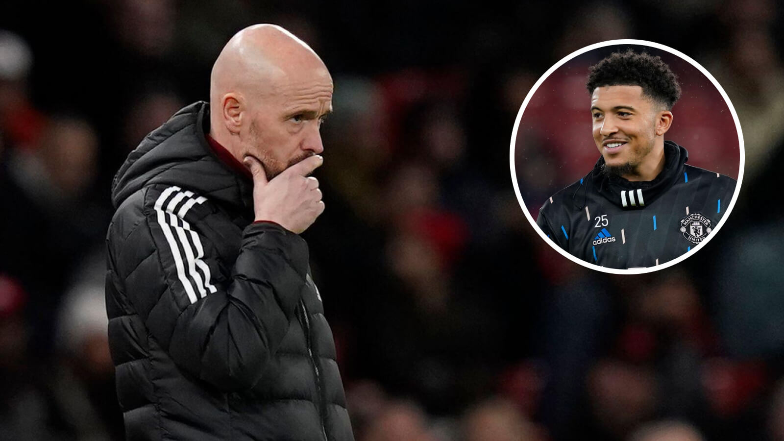 Erik ten Hag and Jadon Sancho, Man Utd