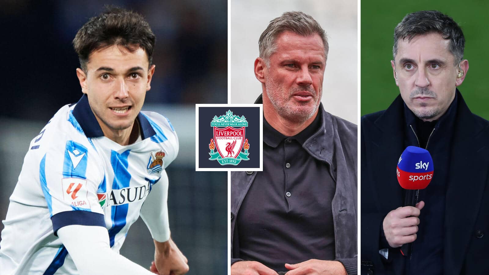 Jamie Carragher and Gary Neville have had their say on Liverpool missing out on Martin Zubimendi