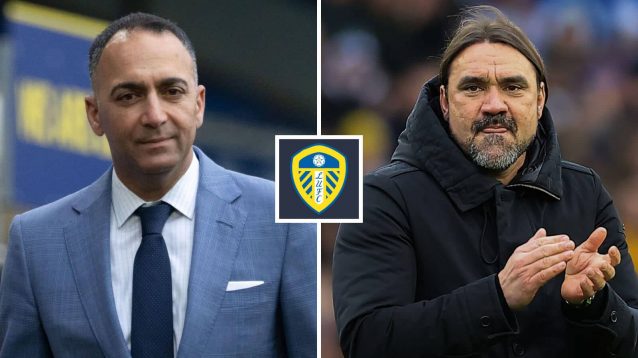 Leeds chairman Paraag Marathe and manager Daniel Farke