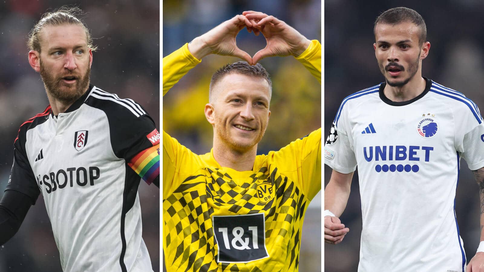 Tim Ream, Marco Reus and Diogo Goncalves