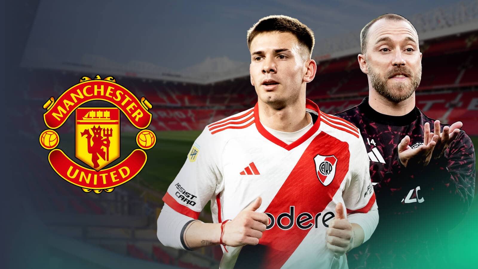 River Plate starlet Franco Mastantuono is tipped to replace Christian Eriksen at Man Utd