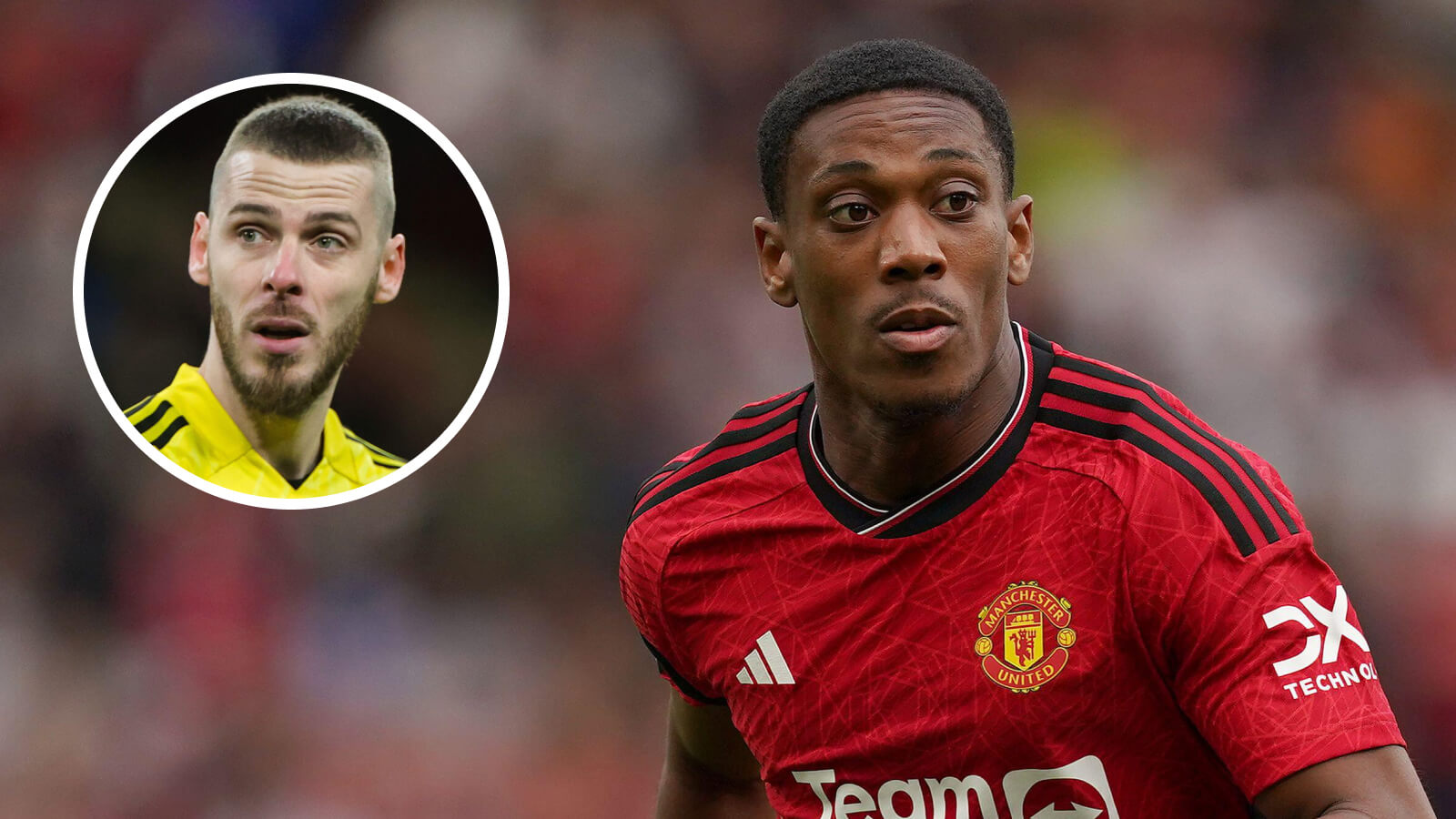 Former Man Utd players David de Gea and Anthony Martial