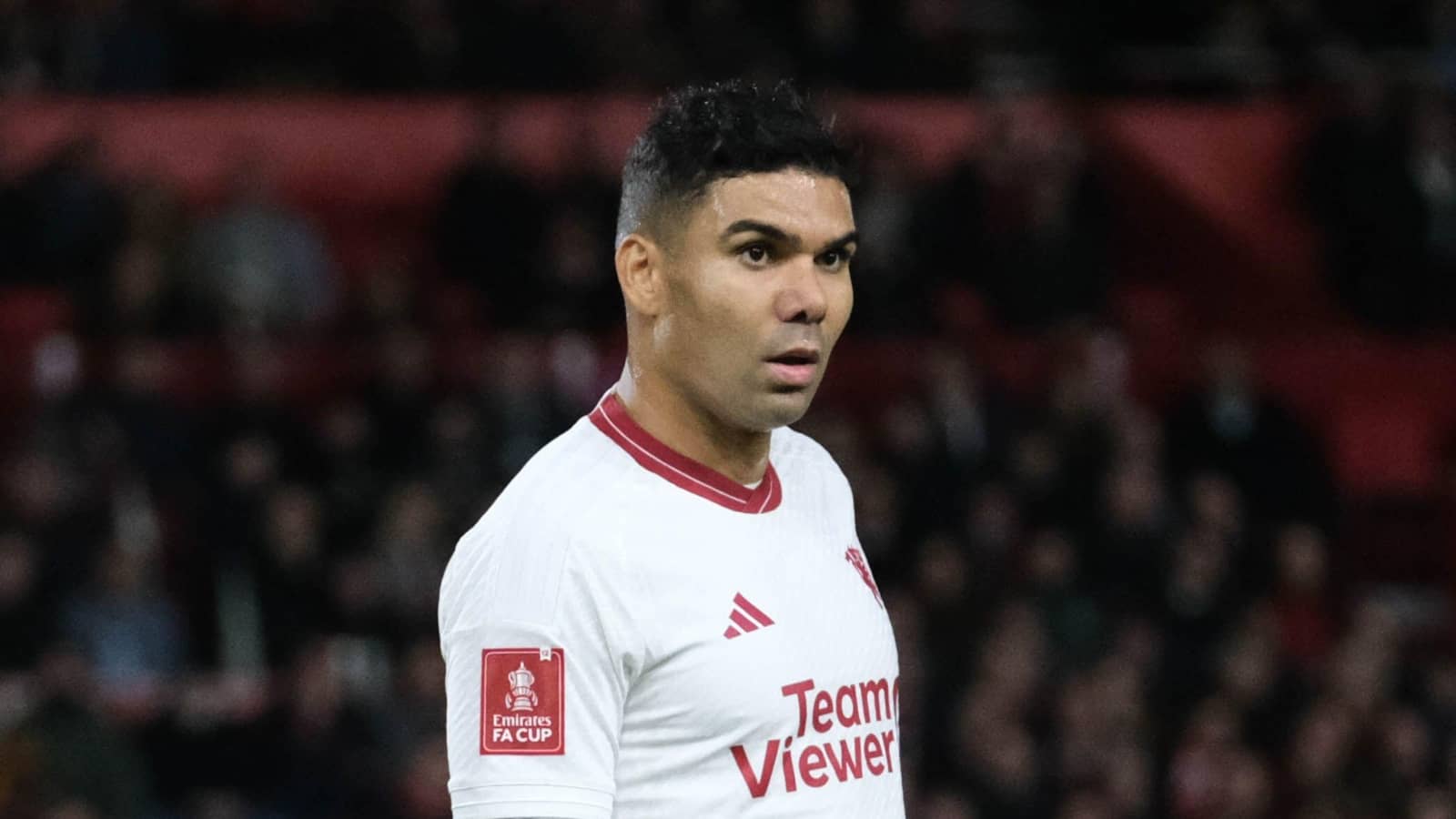 Casemiro in action for Man Utd, February 2024