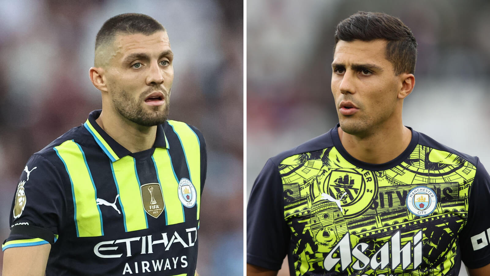 Man City midfielders Mateo Kovacic and Rodri
