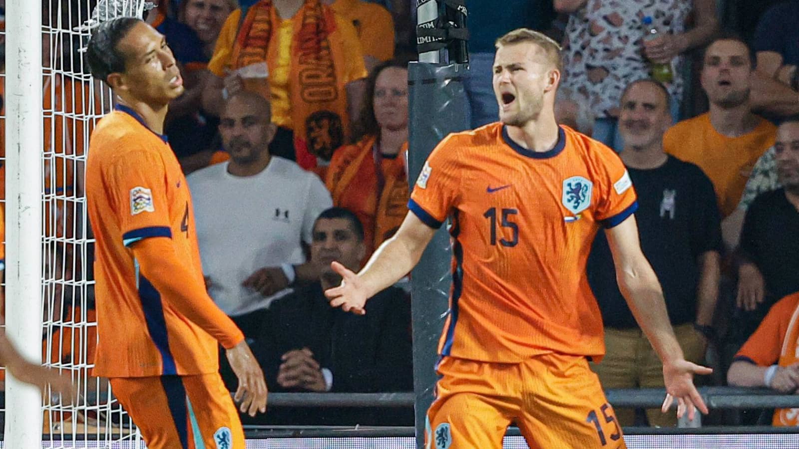 Netherlands centre-backs Matthijs De Ligt and Virgil van Dijk