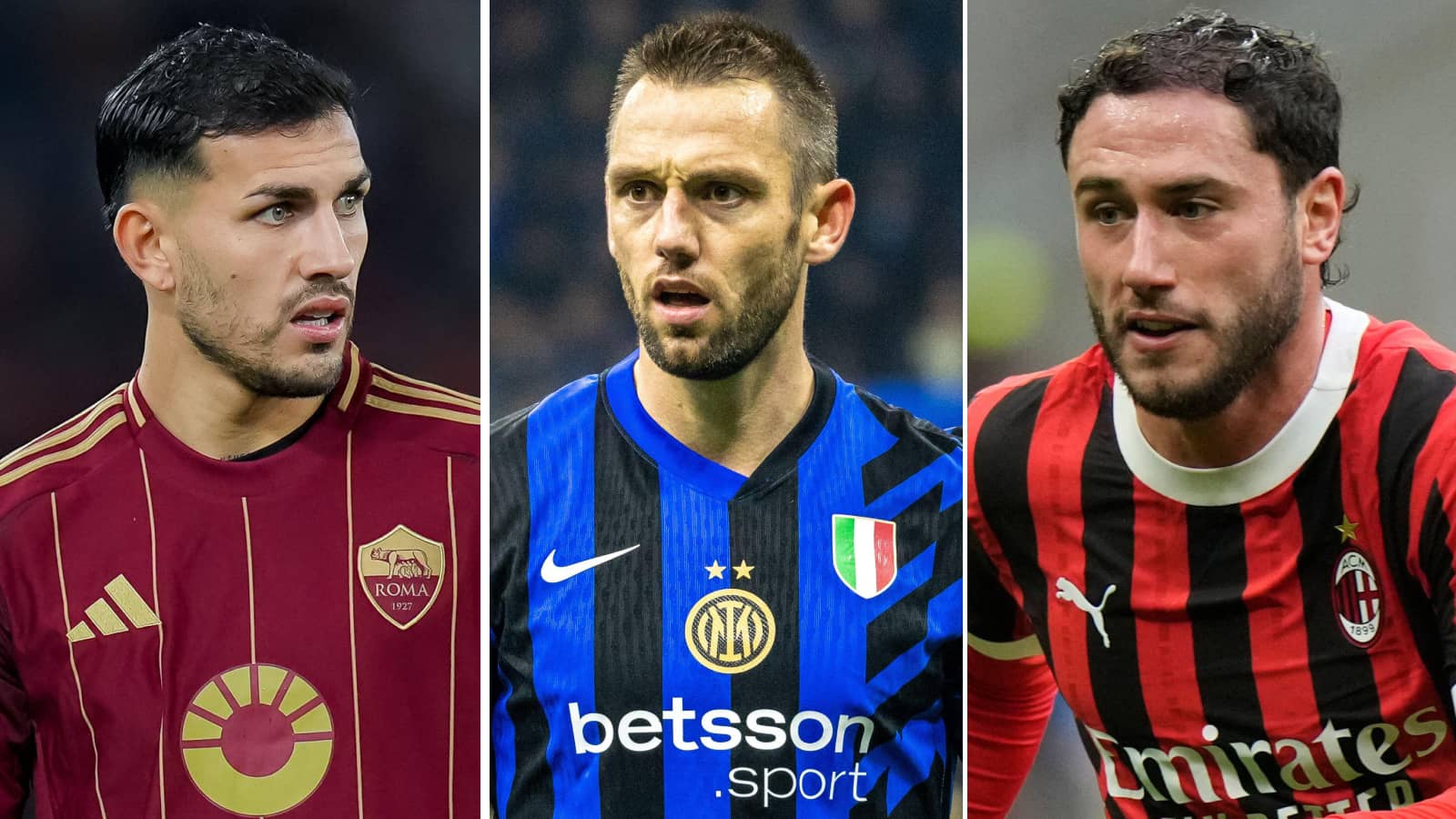 Leandro Paredes, Stefan de Vrij and Davide Calabria