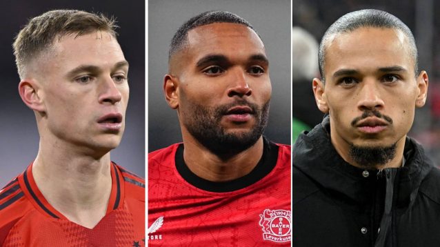 Joshua Kimmich, Jonathan Tah and Leroy Sane