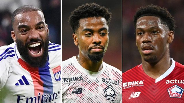 Alexandre Lacazette, Angel Gomes and Jonathan David