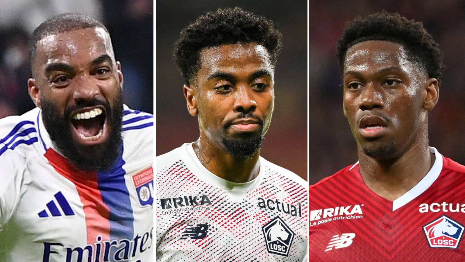 Alexandre Lacazette, Angel Gomes and Jonathan David