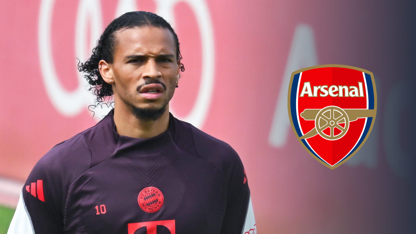 Bayern Munich winger Leroy Sane, Arsenal badge
