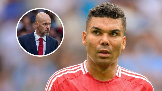 Casemiro of Man Utd and Erik ten Hag