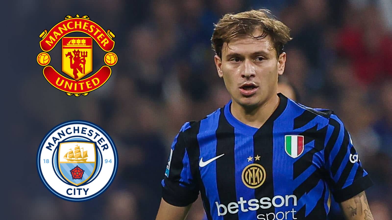 Inter Milan midfielder Nicolo Barella has been linked with Manchester United and Manchester City