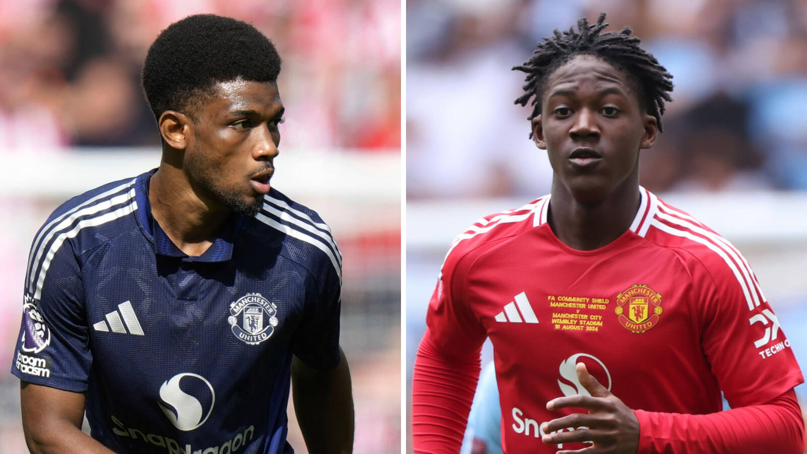 Man Utd pair Amad Diallo and Kobbie Mainoo
