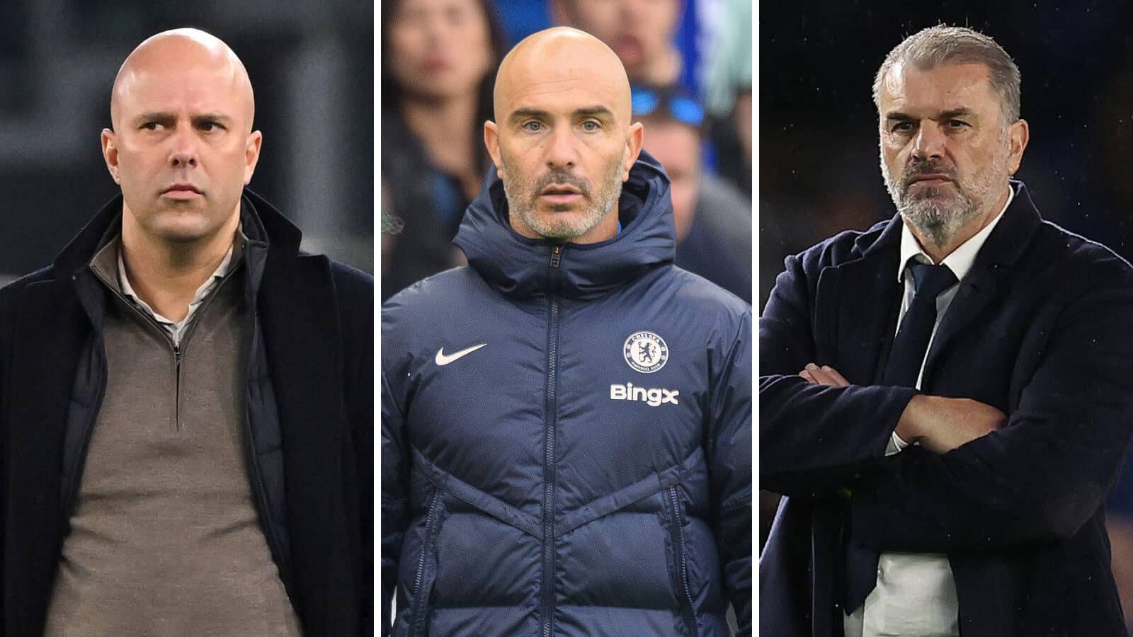 Arne Slot, Enzo Maresca and Ange Postecoglou