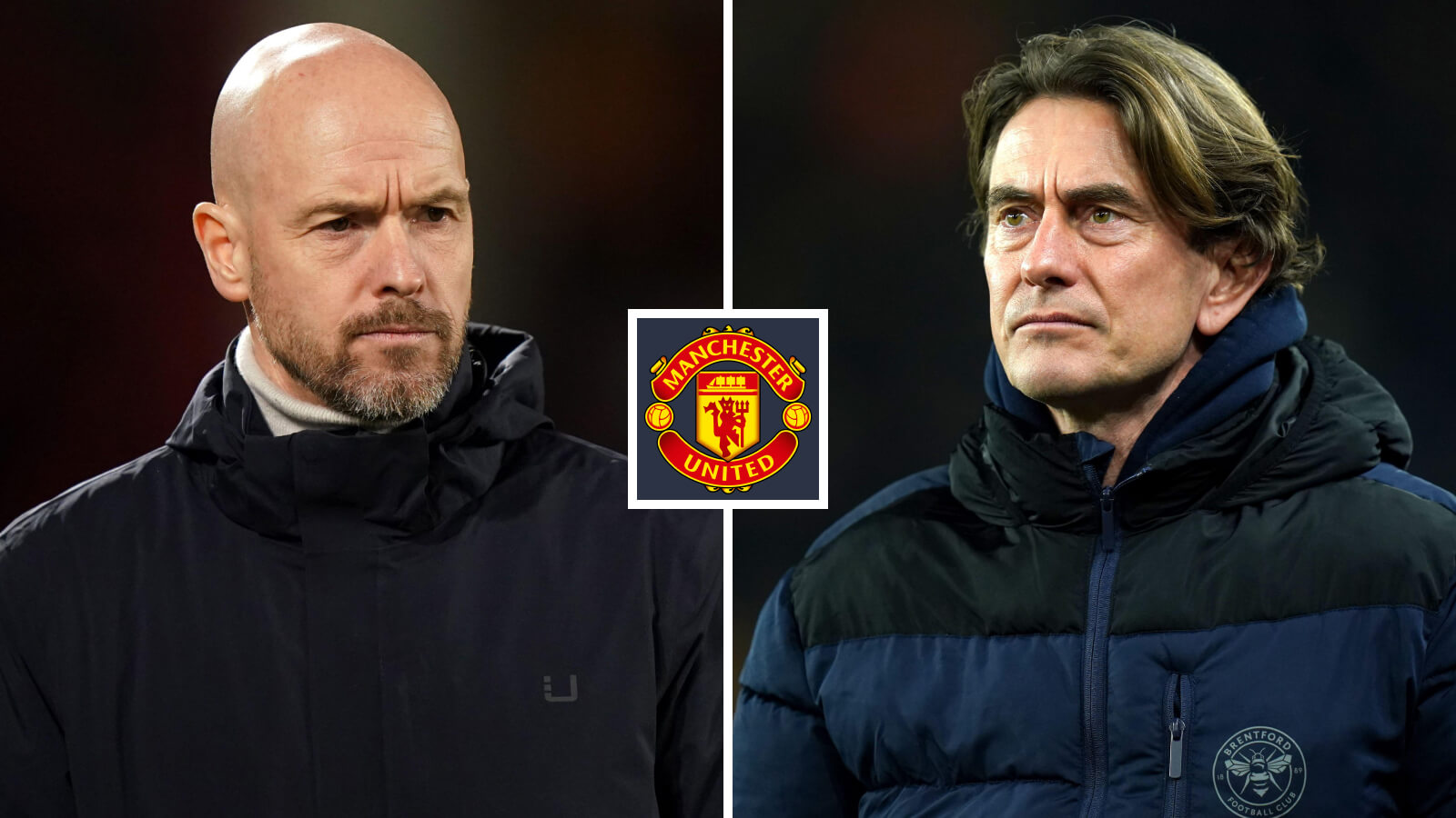 Erik ten Hag and Thomas Frank, Man Utd